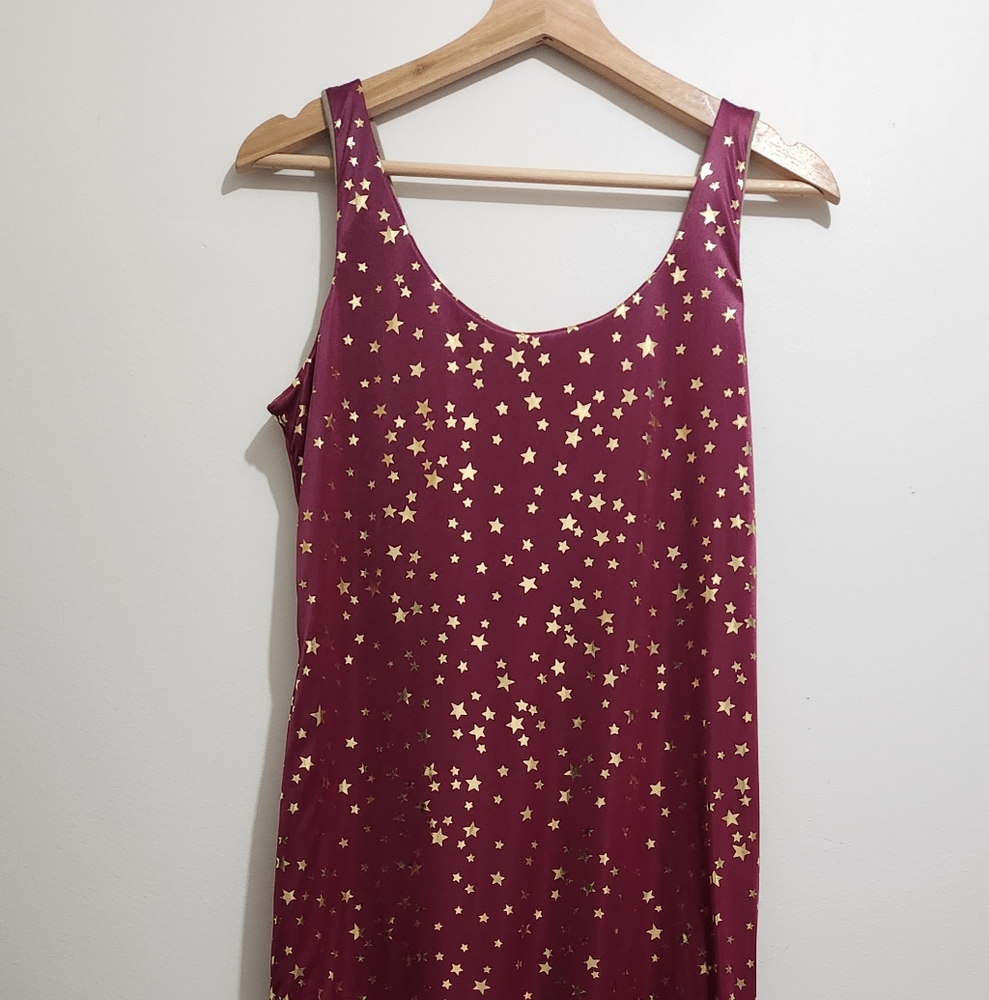 Starry Burgundy Dress